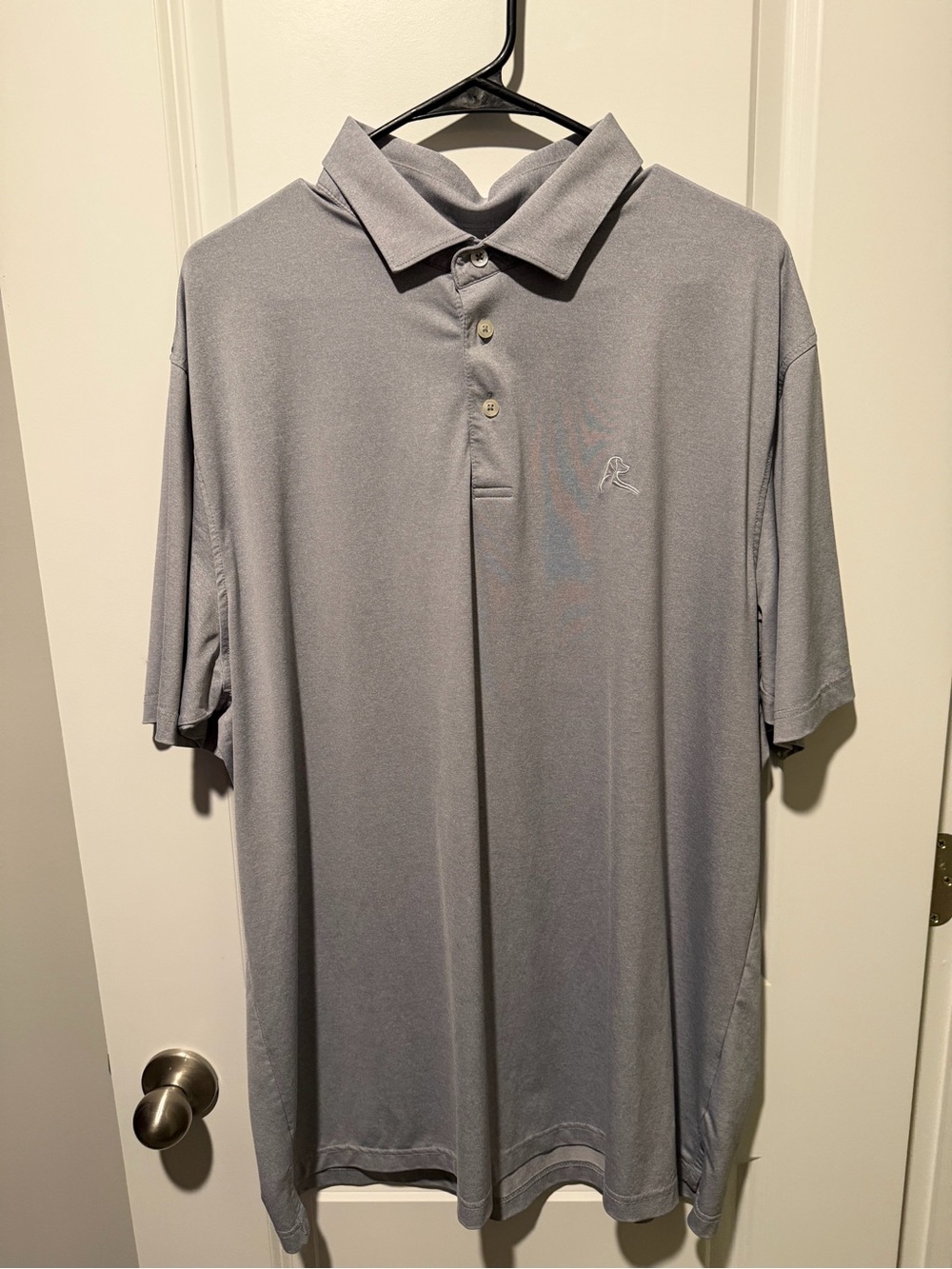Rhoback Men’s Performance Polo - Heather Thunder Grey/White - XXL